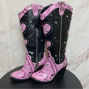 Dolls Kill Sugar Thrillz Candy Bandit Cowboy Boots
